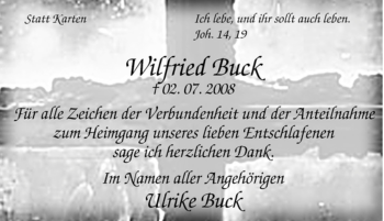 Traueranzeige von Wilfried Buck von Tageszeitung