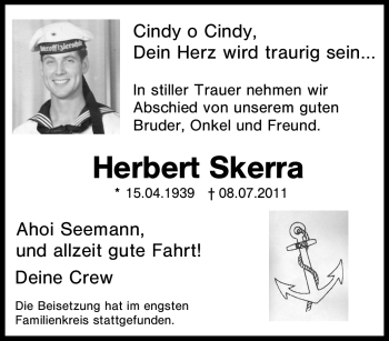 Traueranzeige von Herbert Skerra von Tageszeitung