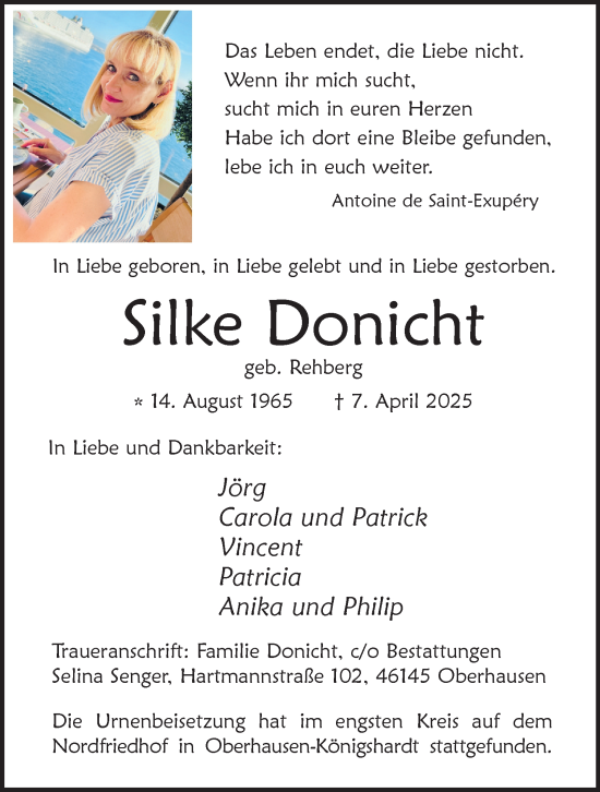 Traueranzeige von Silke Donicht von Tageszeitung