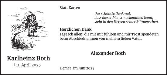 Traueranzeige von Karlheinz Both von Tageszeitung