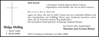 Traueranzeige von Helga Helbig von Tageszeitung
