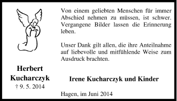Traueranzeige von Herbert Kucharczyk von Tageszeitung